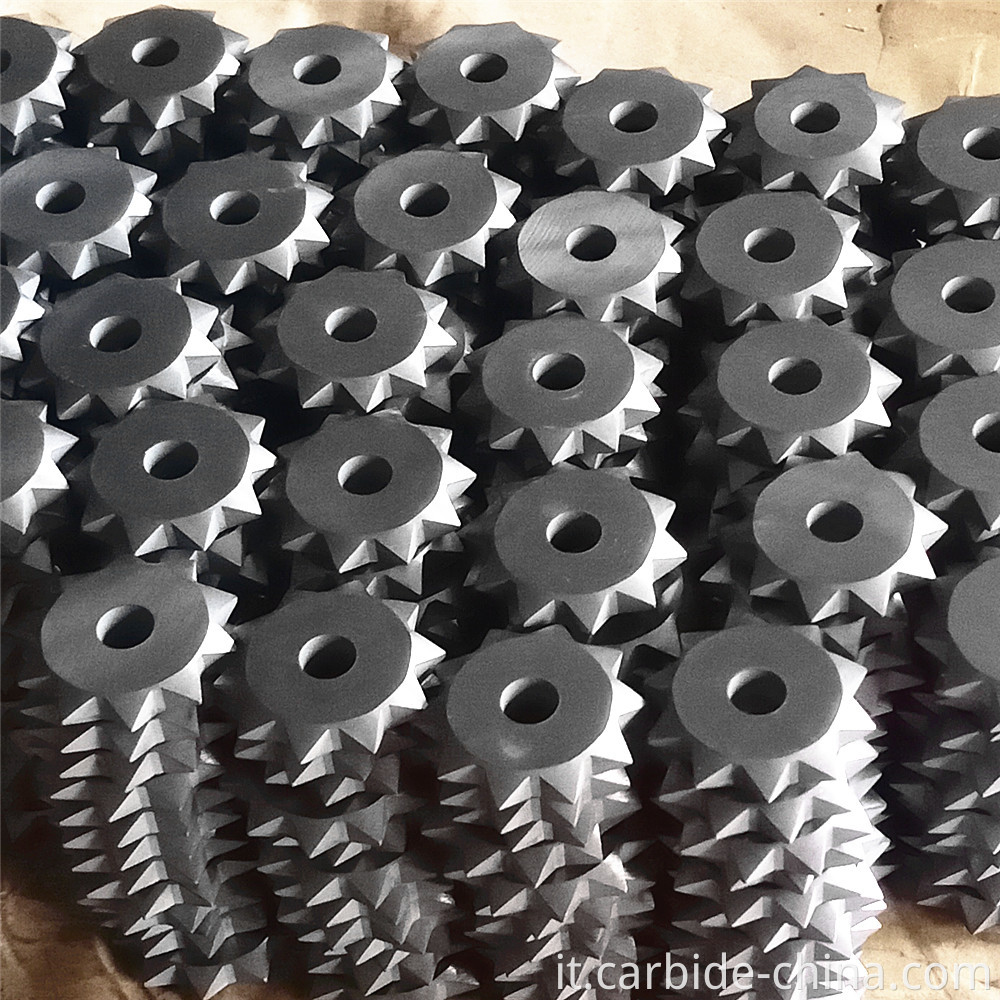 44 punte di forma a stella in carburo per rullo di martello da boscaglia 44 Carbide Star Shape Tips For Bush Hammer Roller